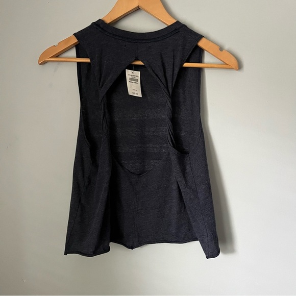 Abercrombie & Fitch NY Navy Blue Anonymous Twisted Open Back Tank Top Sz XS NWT - Picture 9 of 13